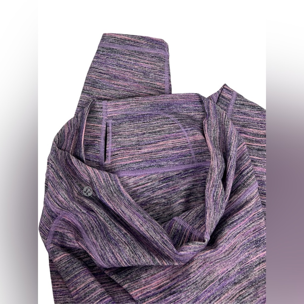 Lululemon Womens 8 Leggings Wunder Under Crop Heathered Purple 26” Inseam EUC - Picture 11 of 11